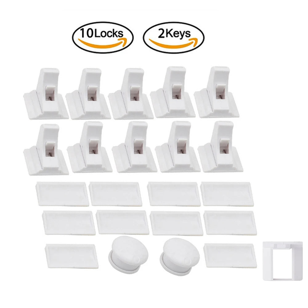 Baby Safety Lock Invisible Lock Kids Security Drawer Latch Cabinet Door Magnetic Child Safety Lock Limiter  Children Protection - Daisan Mart