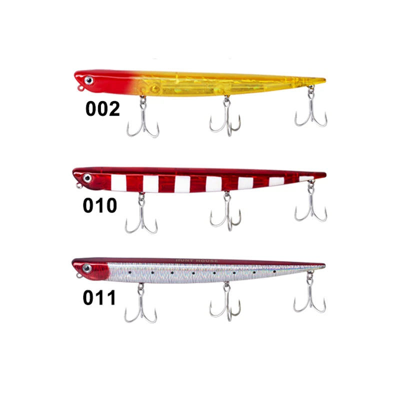 Hunthouse fishing lure pencil 99mm 18.5g 155mm 31.5g swimbait set ruf manic bait sinking origin hook for sea bass bluefish perch