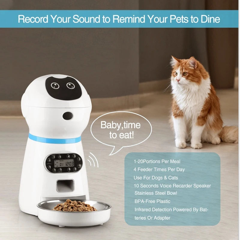 New Pet Feeder Pet Dispenser For Cat And Dog Travel Supply Automatic Smart Slow Feeder Dispenser Fixed Time Amount Of Food - Daisan Mart