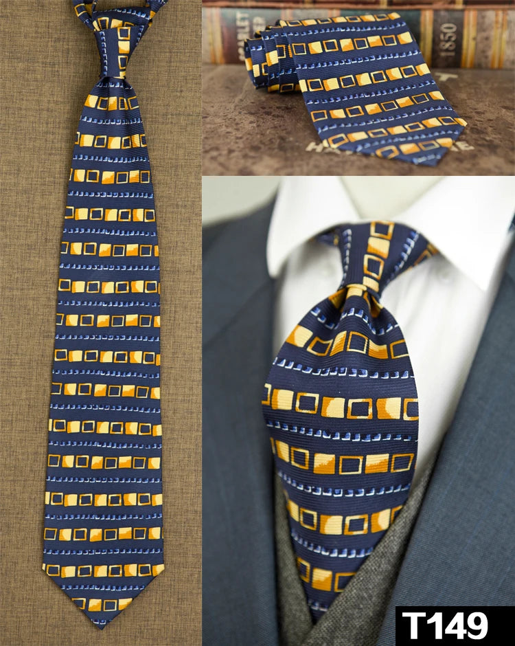 復古領帶，10厘米，100%真絲，抽象圖案