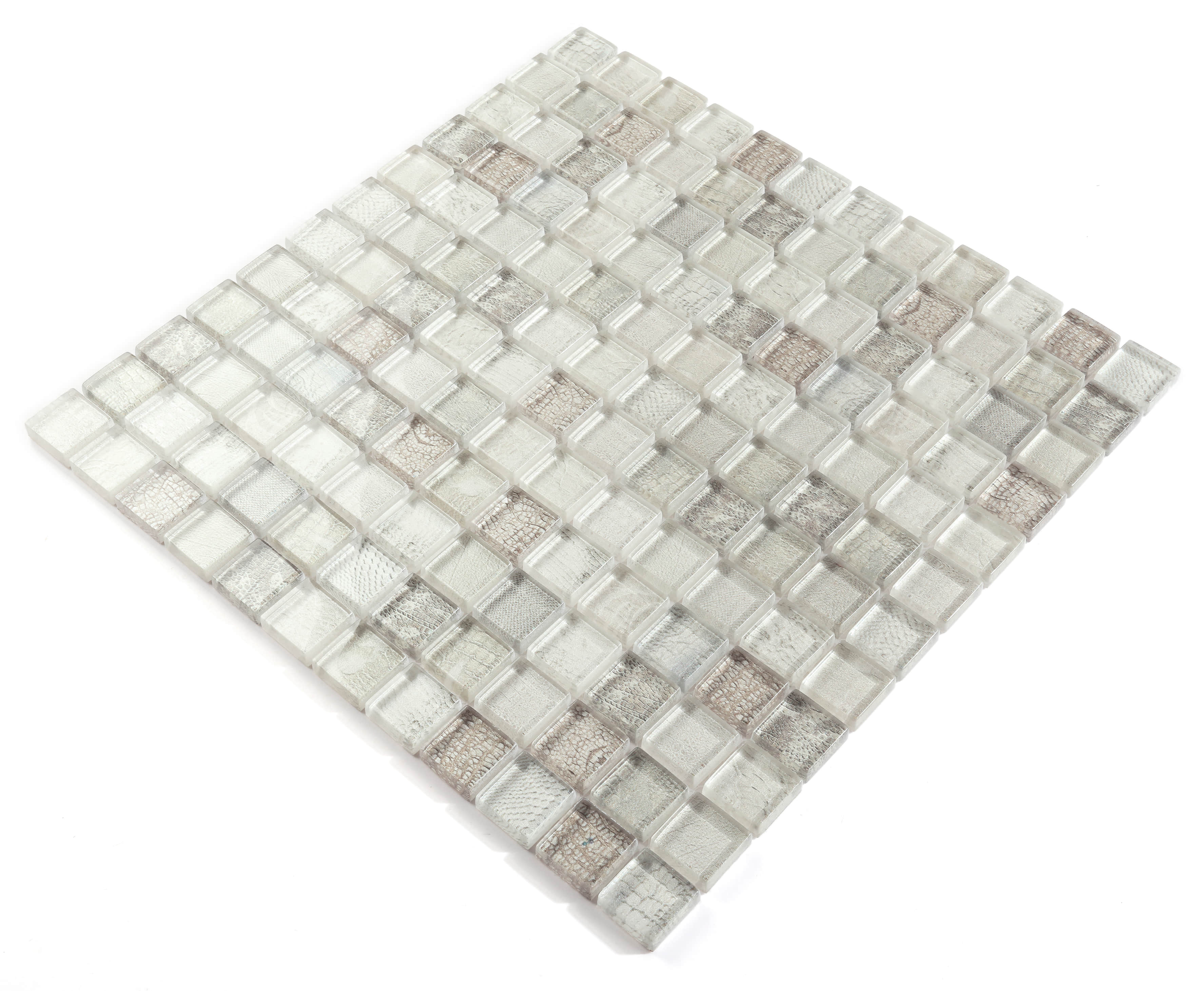 Modern glass mosaic tiles 23x23x8mm wild animal puzzle design 