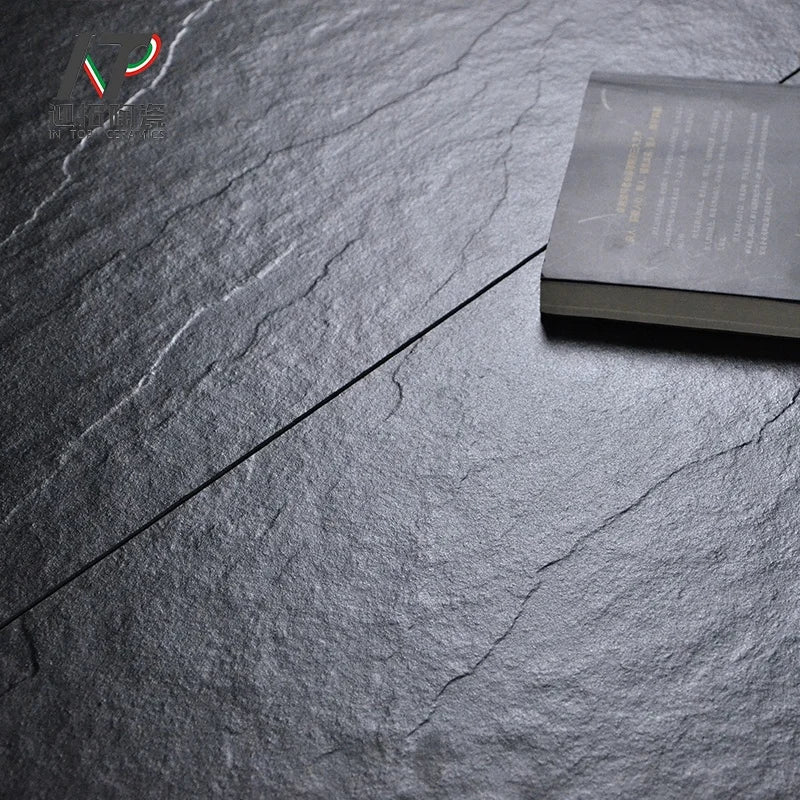600x600mm/600x1200mm Matt Pure White  Slate Finish and Pure Black Slate Finish Porcelain Tile - Daisan Mart
