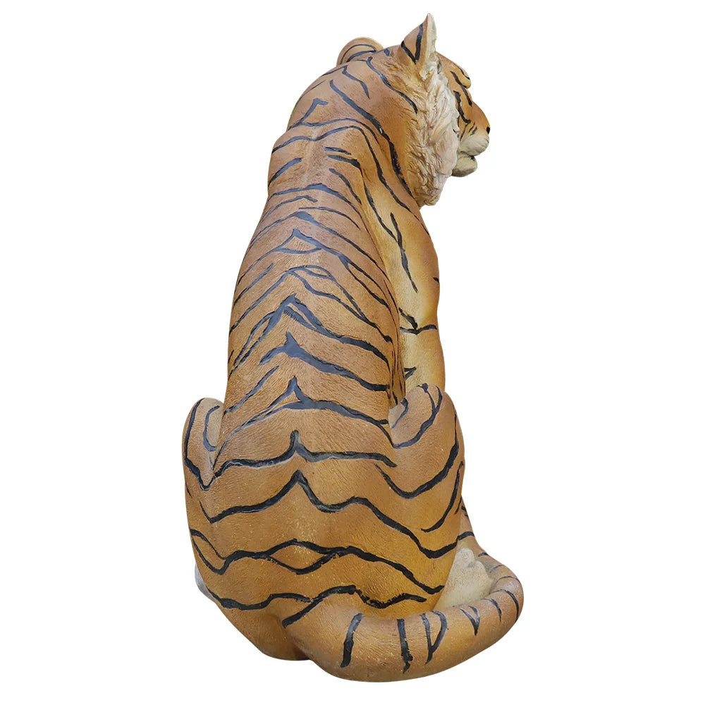 US Stock Lifelike Yellow Tiger Resin Statue, Outdoor Garden Animal Decor - Daisan Mart