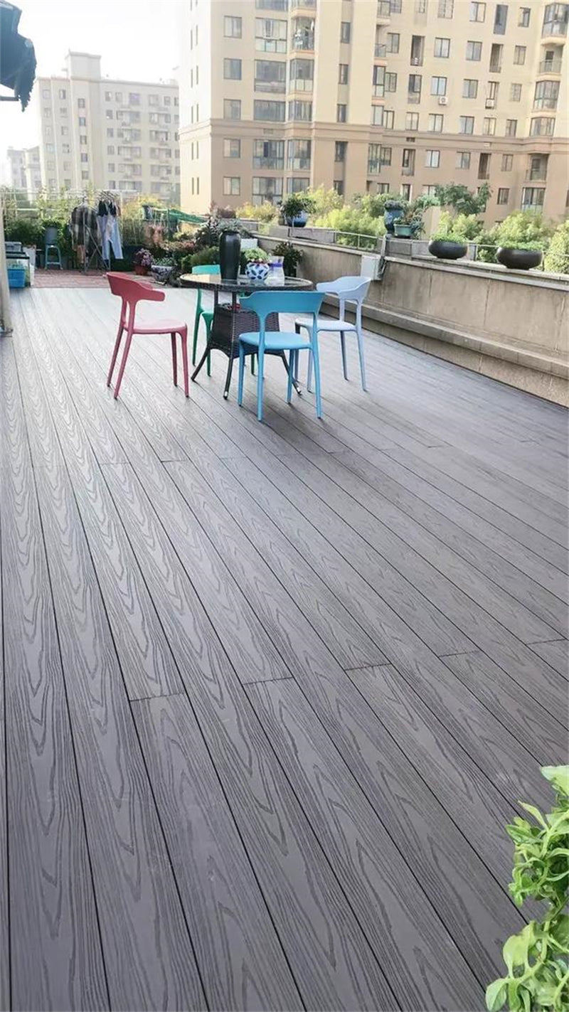 Waterproof, anti-corrosion outdoor wood plastic flooring for balconies 