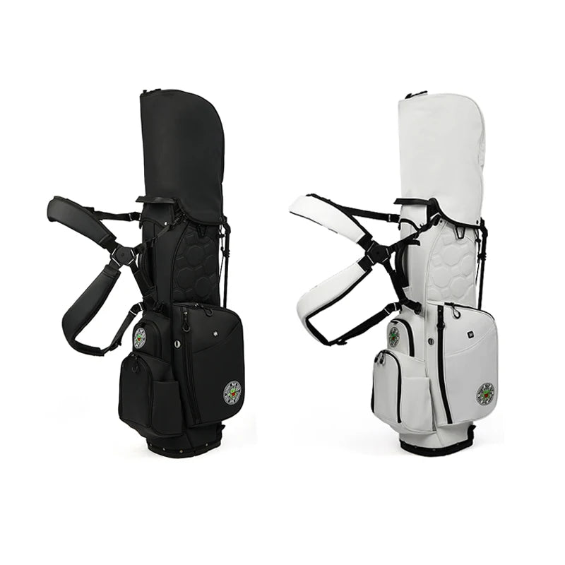 Lightweight PU Leather Waterproof Golf Bag with Stand 14 Compartments