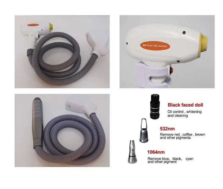 2025 Professional 2 in 1 Laser Hair Removal Machine Picosecond Q Switch ND YAG 1064NM Tattoo Removal 3 Waves Device