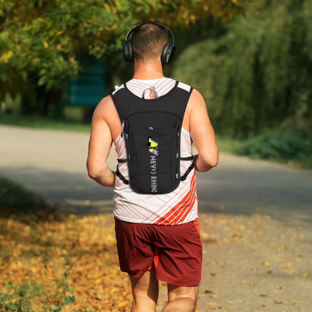 Áo vest chạy bộ cấp nước phản quang nylon dành cho nam nữ đi đường mòn ngoài trời, dùng cho marathon, đạp xe, có lớp lót polyester.