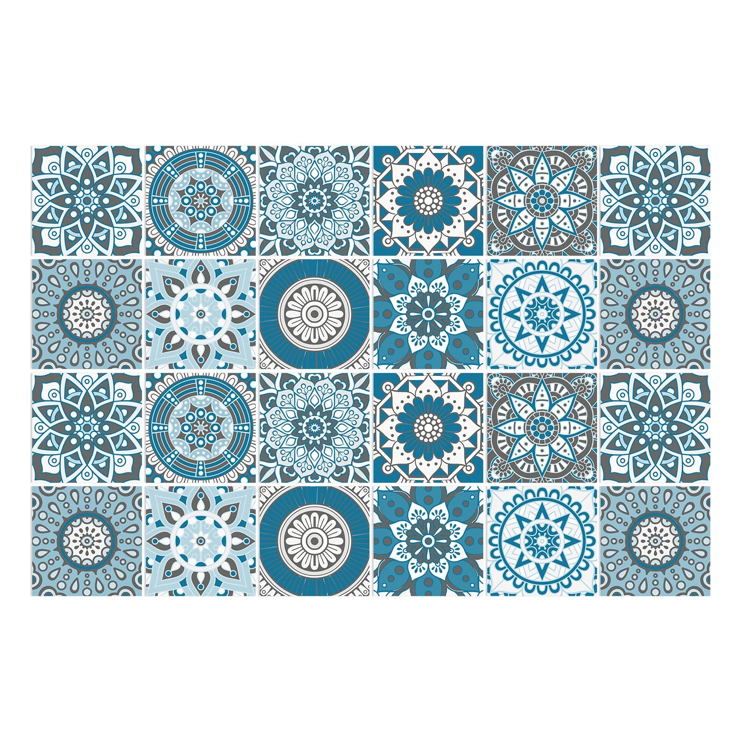 24pcs Retro Gray Kitchen Tile Sticker Wall Waterproof Self Adhesive Wallpaper PVC Furniture Cabinet Surface DIY Decorative Decal