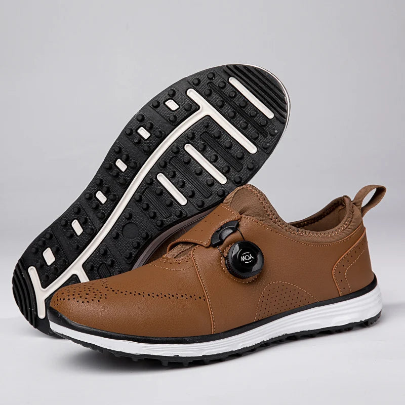 Giày Golf Nam Da Mềm Thoáng Khí Đi Bộ Mùa Hè