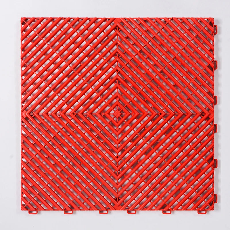 Modular Vented Floor Tiles for Garage Workshop - Anti-Slip Surface, Quick Drain Design - Daisan Mart