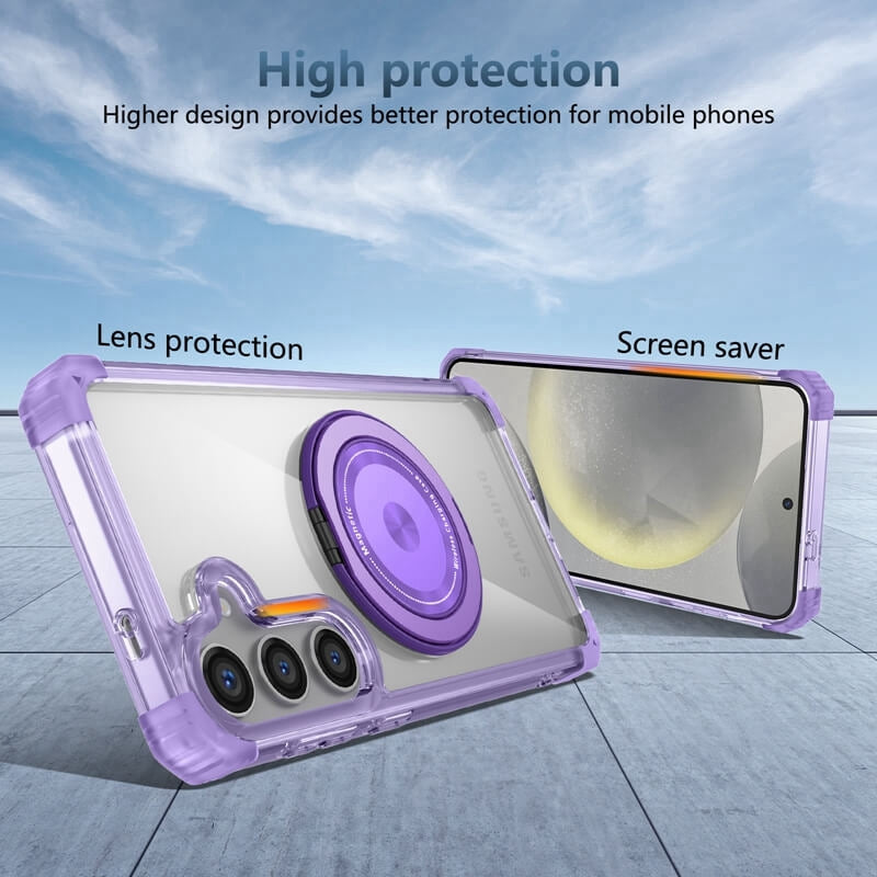Shockproof Transparent Case with Samsung Stand 