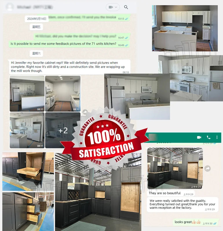 Modern White Oak L-Shaped Corner Kitchen Cabinet 36/42 Inch