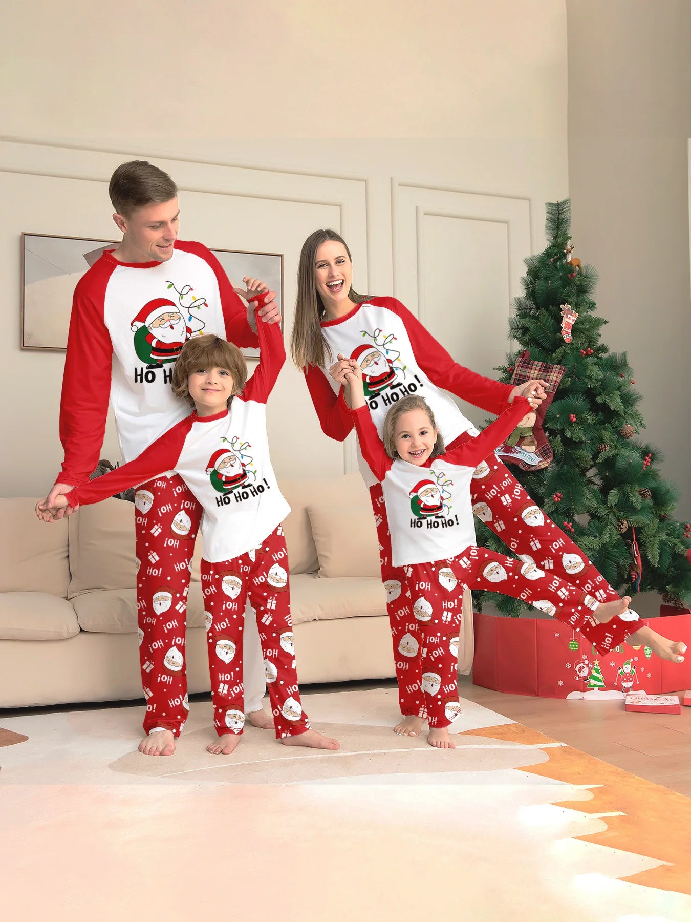 Ready to Ship Warm Soft Pajamas Cartoon Sets Matching Christmas Pajamas for Family Pajamas Sets Christmas Pijamas for Family