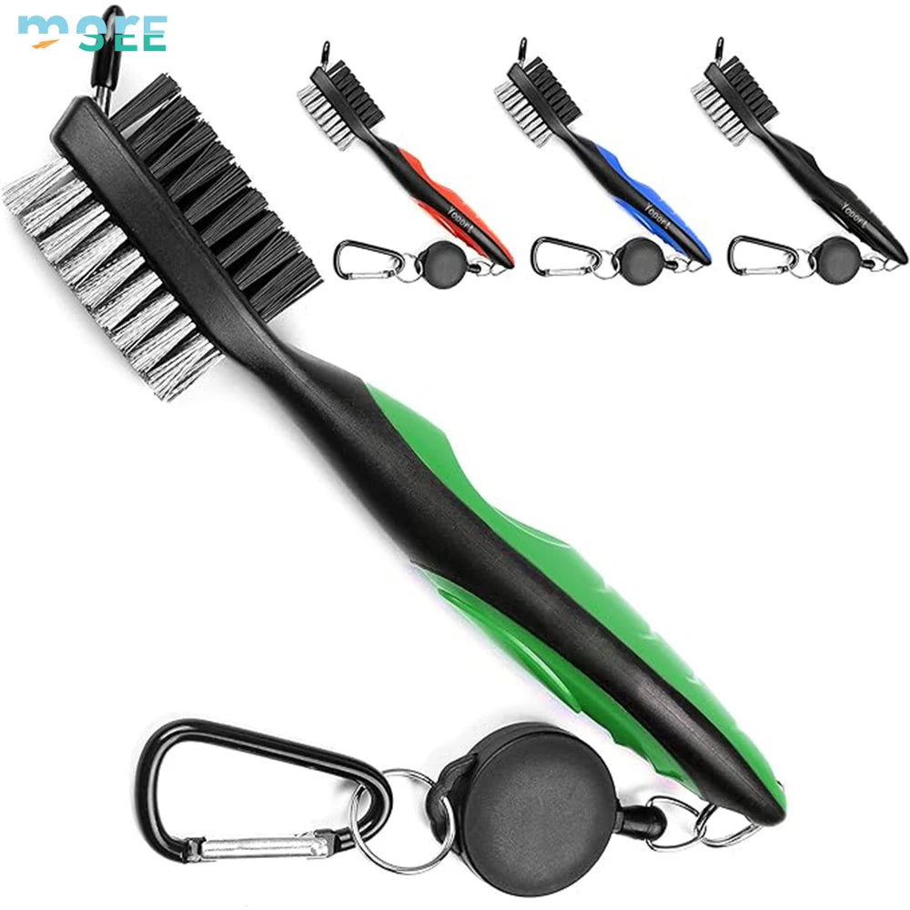 2Ft Retractable Cord &amp; SeeMore Golf Brush with Aluminum Hook