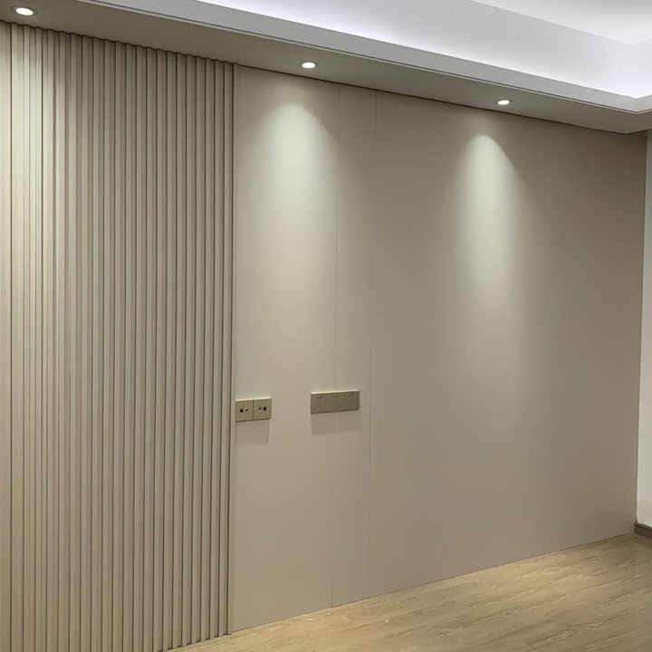 Bamboo charcoal wood grain PVC wall panels, interior decorative wall panels, PVC hotel office suspended ceilings, background wall panels 