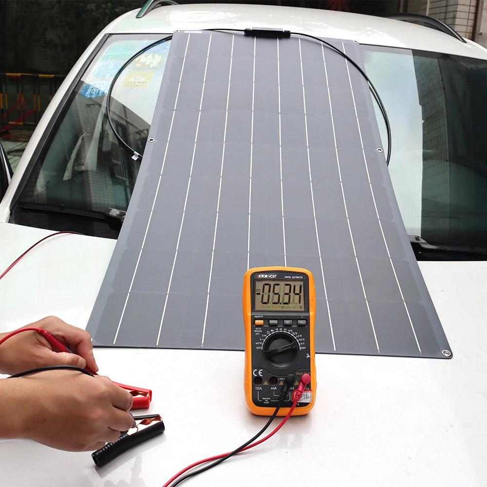 600W Solar Panel Kit Flexible Monocrystalline Cell 18 Volts 120 Watts Solar Panels 12V 24V Battery Charger For Home RV Caravan