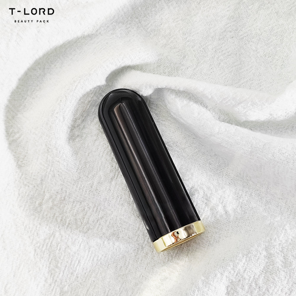 Black and Silver/Gold Plastic Lipstick Case 