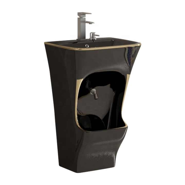 Gold Wuduwash 2.0 Double Deck Islamic Washbasin Large Wudu Station Foot Washbasin Wudhu Fuse Washchbeck Islamic Washbasin 
