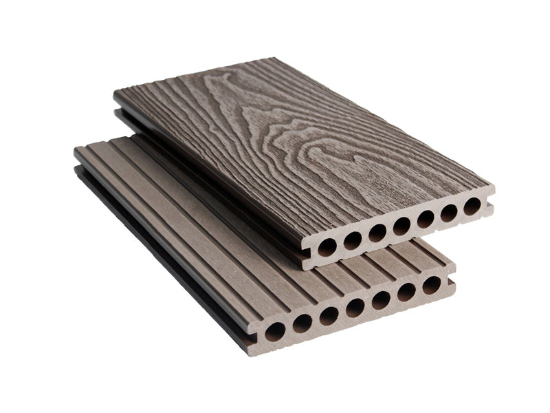 WPC embossed outdoor flooring, composite wood plastic floor panels 