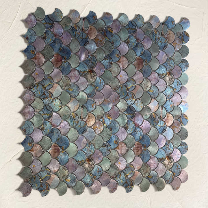 Modern luxury square ceramic mosaic tiles for outdoor wall and floor tiling for hotels, bathrooms, multi-purpose metal tiles for swimming pool decoration 