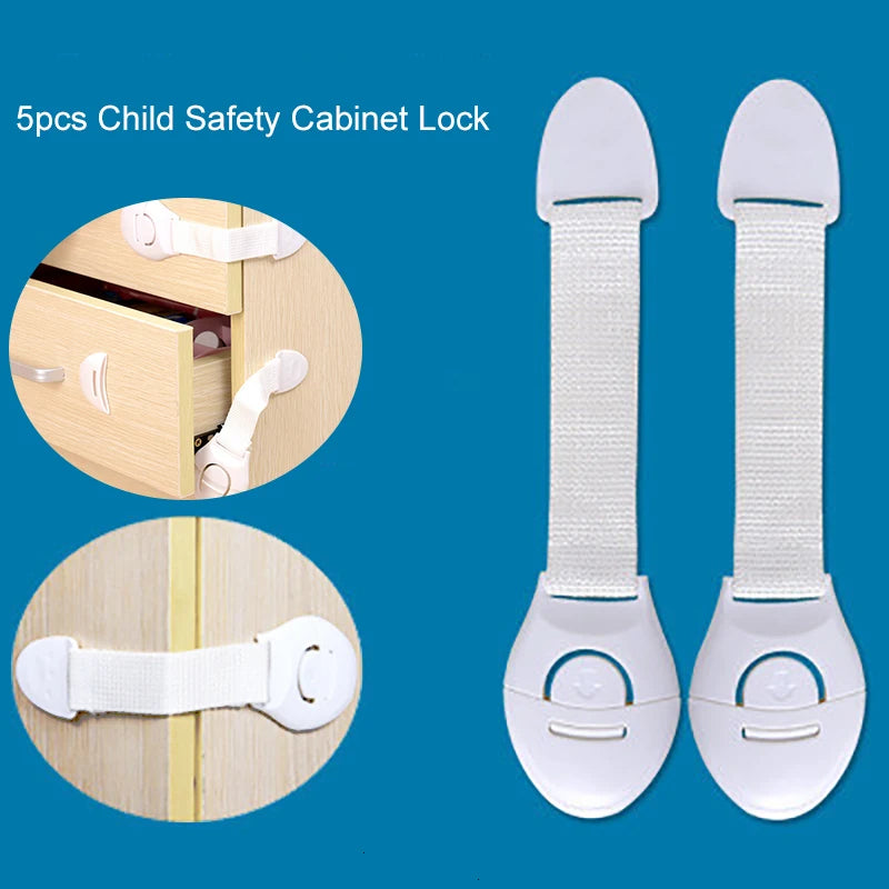 5PCs Door Lock Baby Safety Home Baby Protection Refrigerator Drawer Lock For Kids Safety Security Protector Baby Care - Daisan Mart