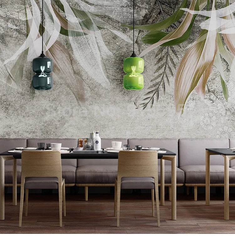Custom Photo Mural 3D Retro Abstract Art Leaf Decor Wall Painting Bedroom Living Room Background Modern Wallpaper Wall Covering