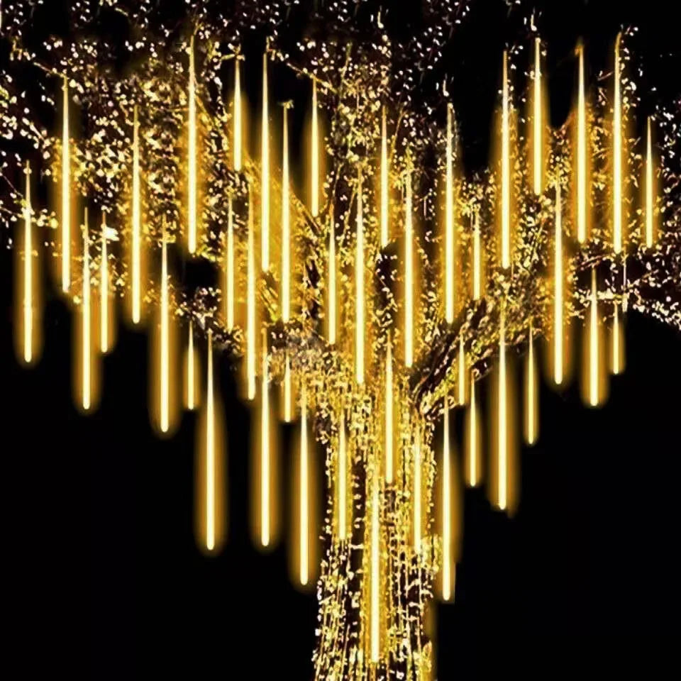 Đèn Mưa Sao 8 Ống Trang Trí Noel Sân Vườn Ngoài Trời