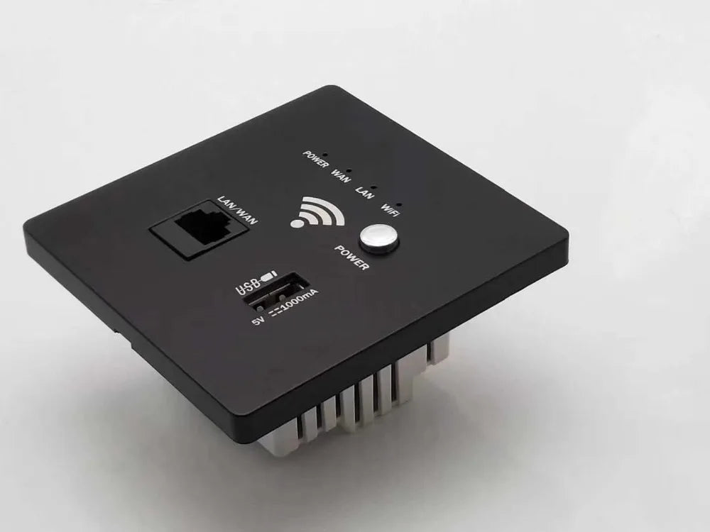 4 Colors 300M Wall Embedded Wireless WIFI AP Router PC Panel USB Outlet Wall Charger Smart Socket 5V 1000MA AC Power Supply