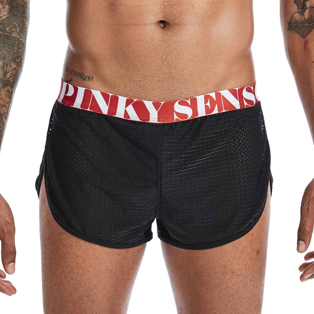 Quần Đùi Nam Mũi Tên Mỏng Mùa Hè - Trắng Đen Mesh