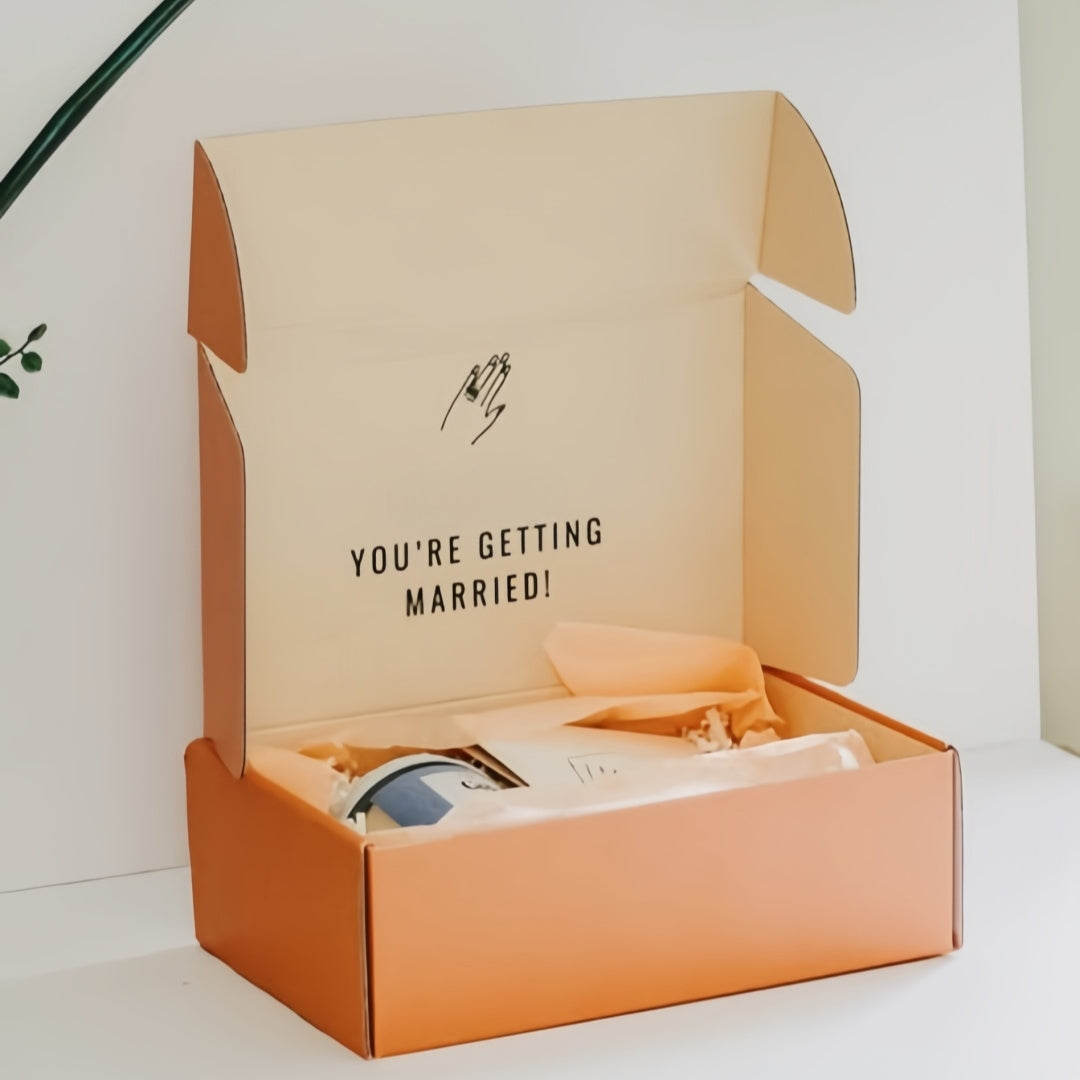 Hộp Vận Chuyển Carton Sóng Nhiều Màu In Logo Tùy Chỉnh, In Dập Nổi Ép Kim Vàng Dùng Cho Trang Sức, Mỹ Phẩm, Quần Áo, Quà Tặng