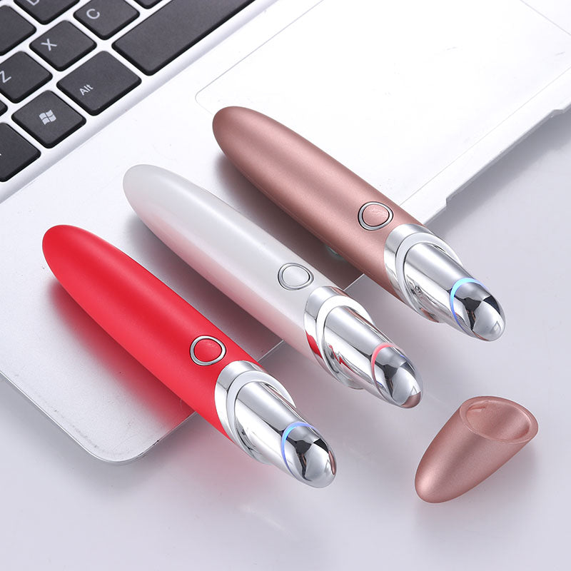 Rechargeable beauty eye massage pen, hot compress, ion 