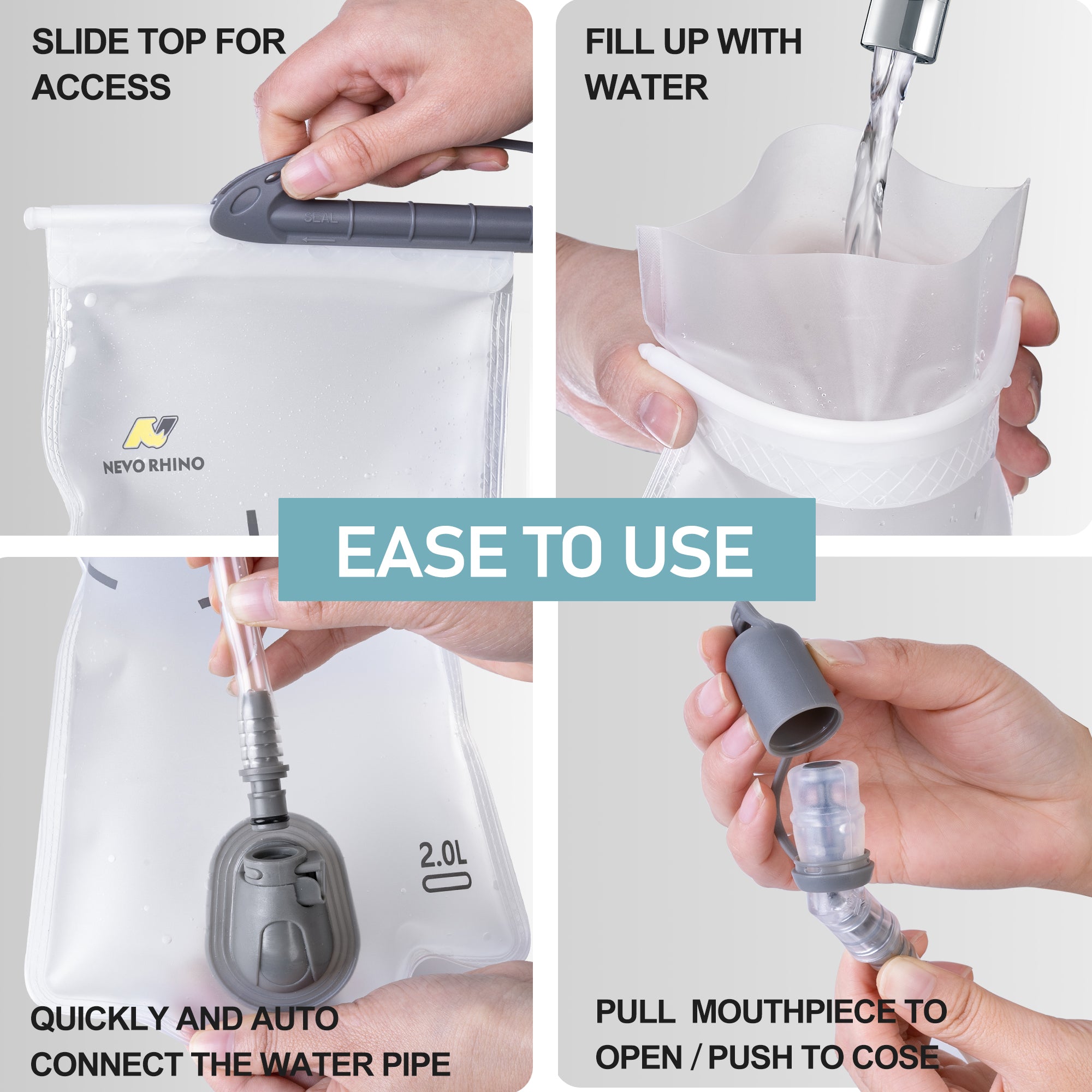 Nevo Rhino 2L Soft PEVA Waterproof Mountaineering Water Bag