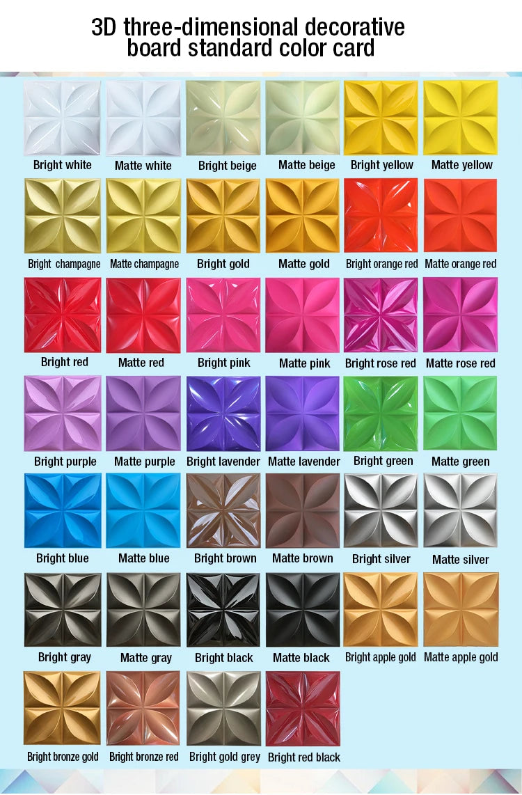 3D Diamond Decorative Art Wall Panels 30x30