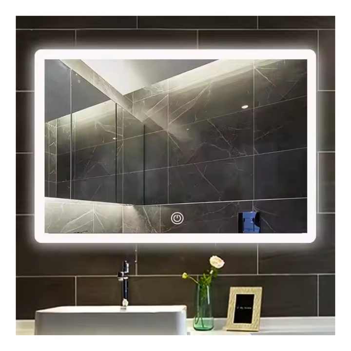 Waterproof LED Rectangular Wall Mounted Smart Touch Screen Factory Direct Sale MMrror 