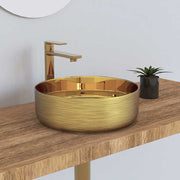 Hot Selling Yellow Decorative Wash Basin Bathroom Sink For Cabinet 