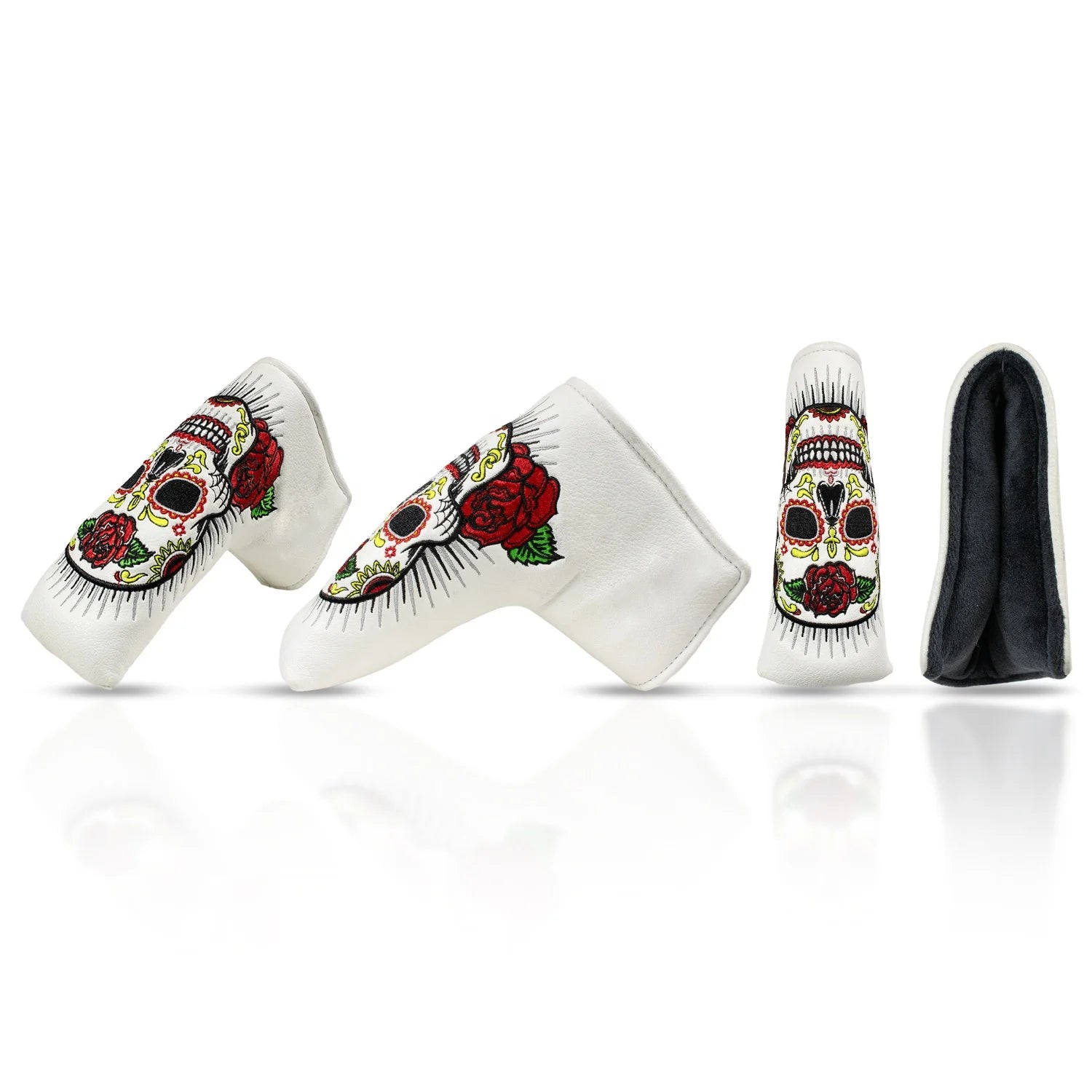 Embroidered PU Leather Golf Club Protector - Magnetic Clasp Ready