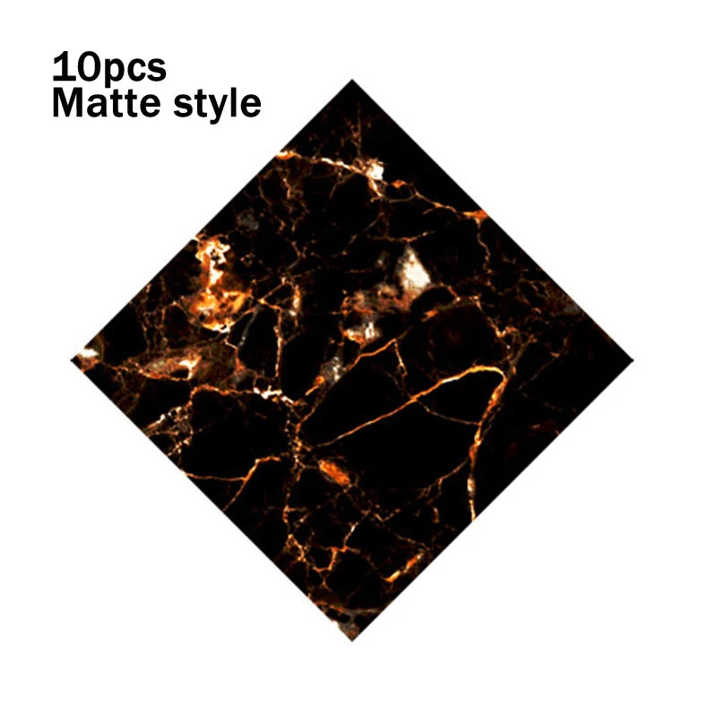 8cm Waterproof Wall Tiles - Set of 10 PVC Pieces