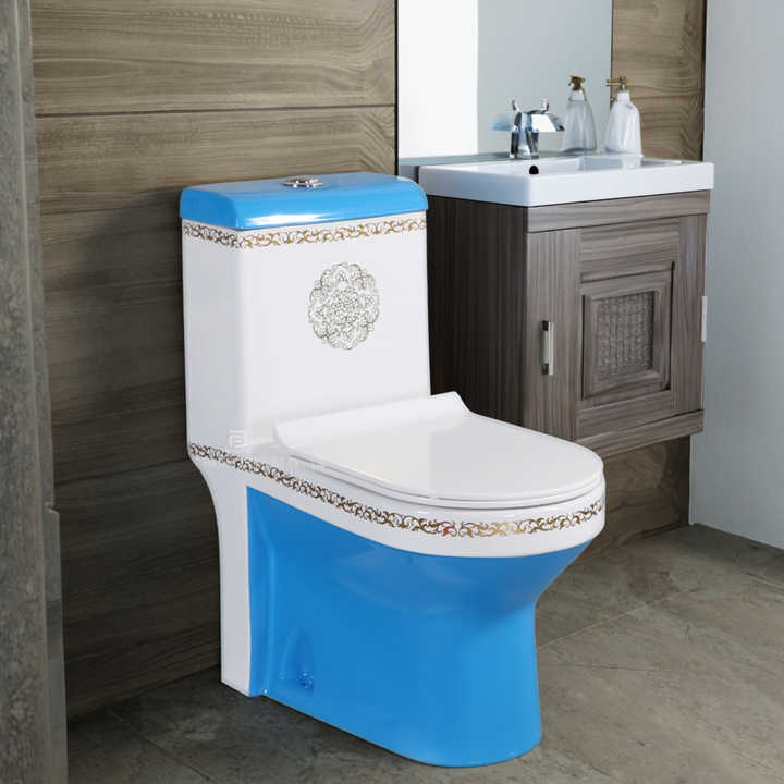 Commode Luxury Round Dual Flush Floor Mounted Ceramic Toilet One Piece Toilet for Hotel Bathroom 