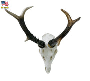 US Stock Resin Deer with Antlers Model Pattern Wall Decor Animal Skeleton Art for Home & Bar