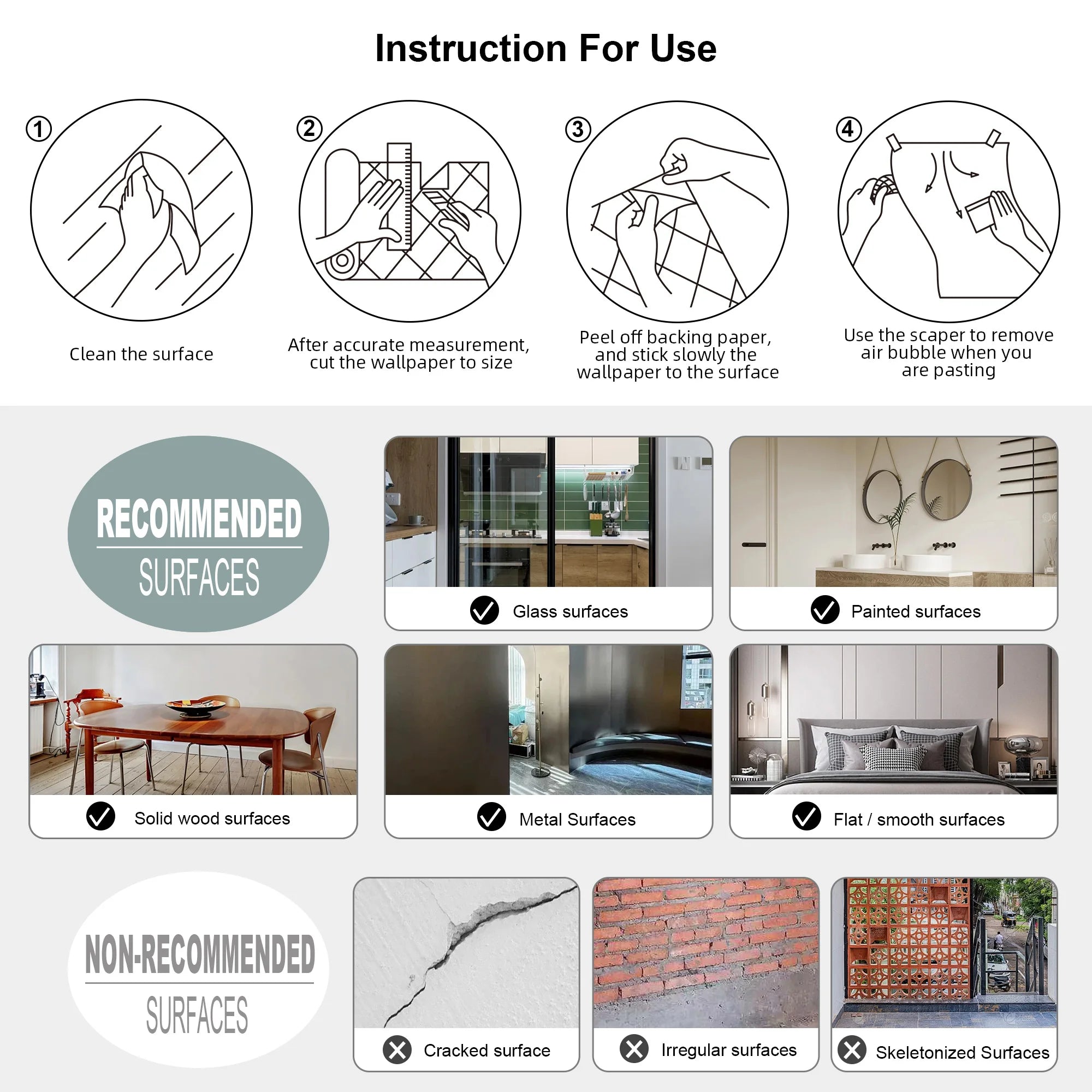 Jeedeson 5x0.6m Oil-Proof PVC Kitchen Countertop Decal