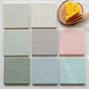 China Factory in Foshan Matte Surface 100 x 100 mm Luxury Wave Edge Bathroom Kitchen Wall Tiles
