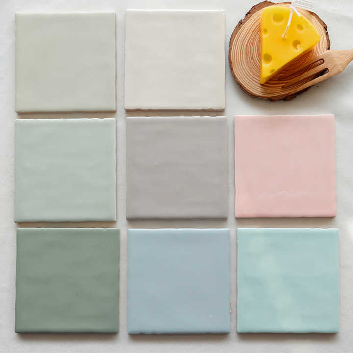 China Factory in Foshan Matte Surface 100 x 100 mm Luxury Wave Edge Bathroom Kitchen Wall Tiles