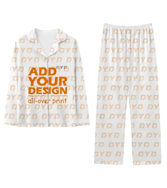 Bộ Pyjama Lụa Sữa Dài Tay Tuỳ Chỉnh - Nút Gài 2 Món