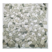 Pebble Mosaic Tiles Natural Stone Marble Floor and Wall Tiles BIANCO CARRARA MIX II PEBBLE MARBLE MOSAICi MOSAICO 