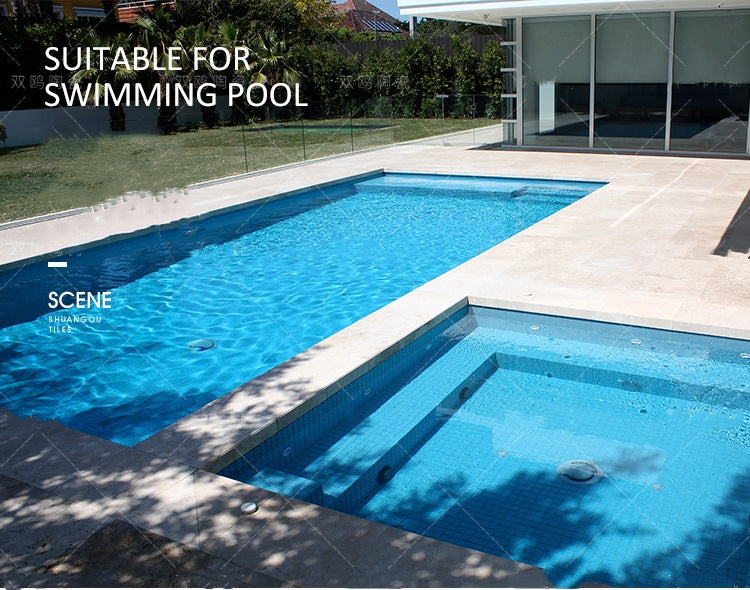 Anti Algae Ceramic Mosaic Tiles For Swimming Pools From Factory