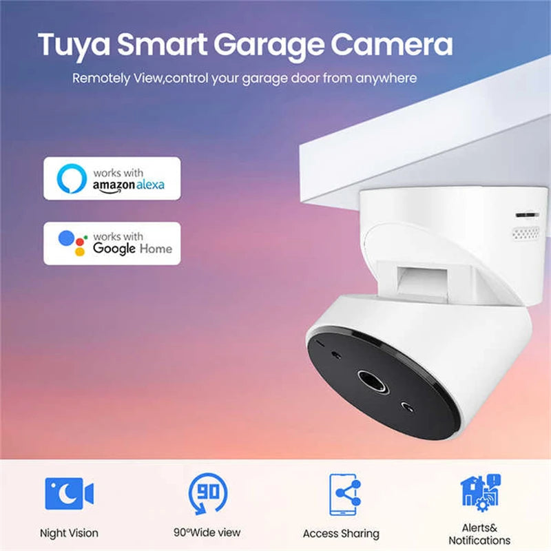 Tuya 1080p WiFi Camera Smart Garage Door Surveillance