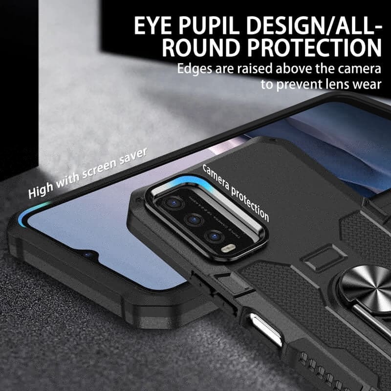 Ốp Lưng Điện Thoại Vivo Y17s Chất Lượng Cao Giáp Từ Tính TPU, Có Vòng Đỡ Sạc Không Dây, Chống Trượt Chống Sốc (Bán Buôn)