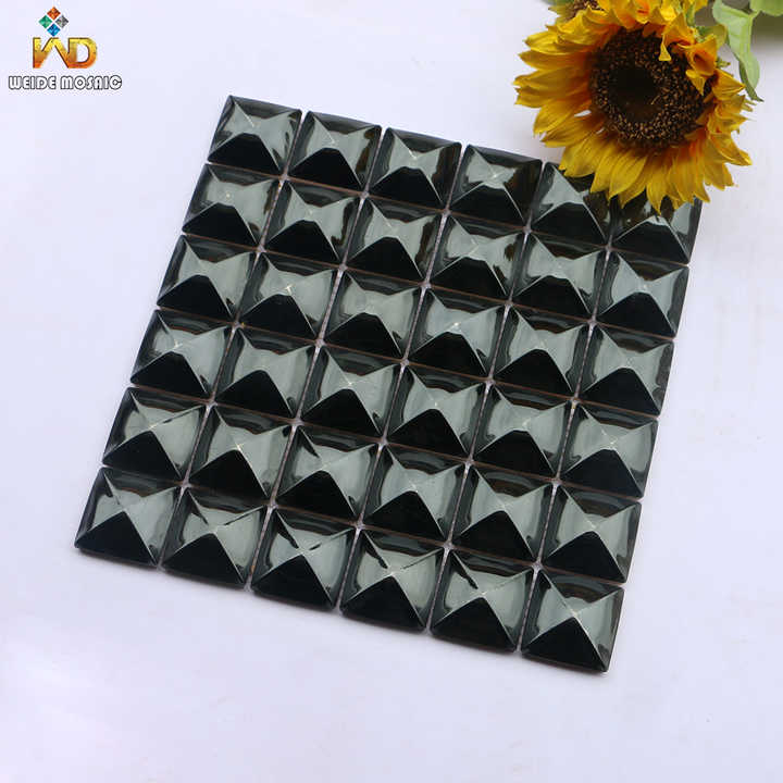 3D Metal Mosaic Tiles Pyramid Shape Hotel Wall