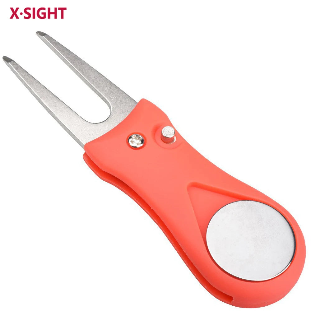 Golf Divot Repair Tool with Convenient Magnetic Marker