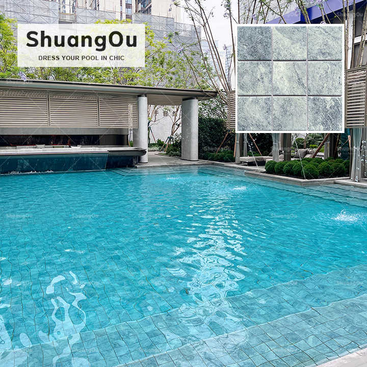 Outdoor Garden Landscape Slate Mesh Porcelain Mosaic Tiles Bathroom Bathroom Hotel Villa Swimming Pool Mosaic Tiles 